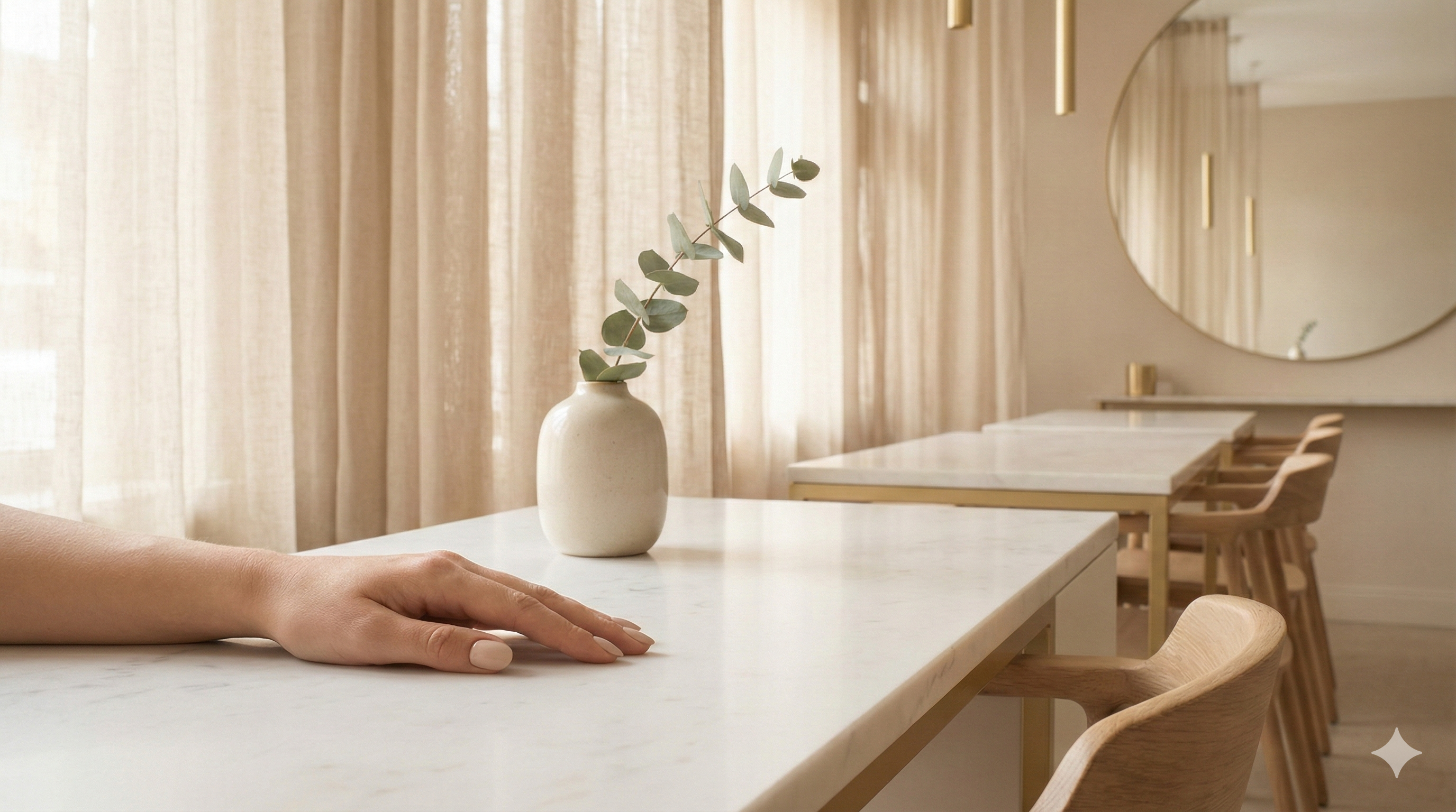 Elegant nail salon ambiance