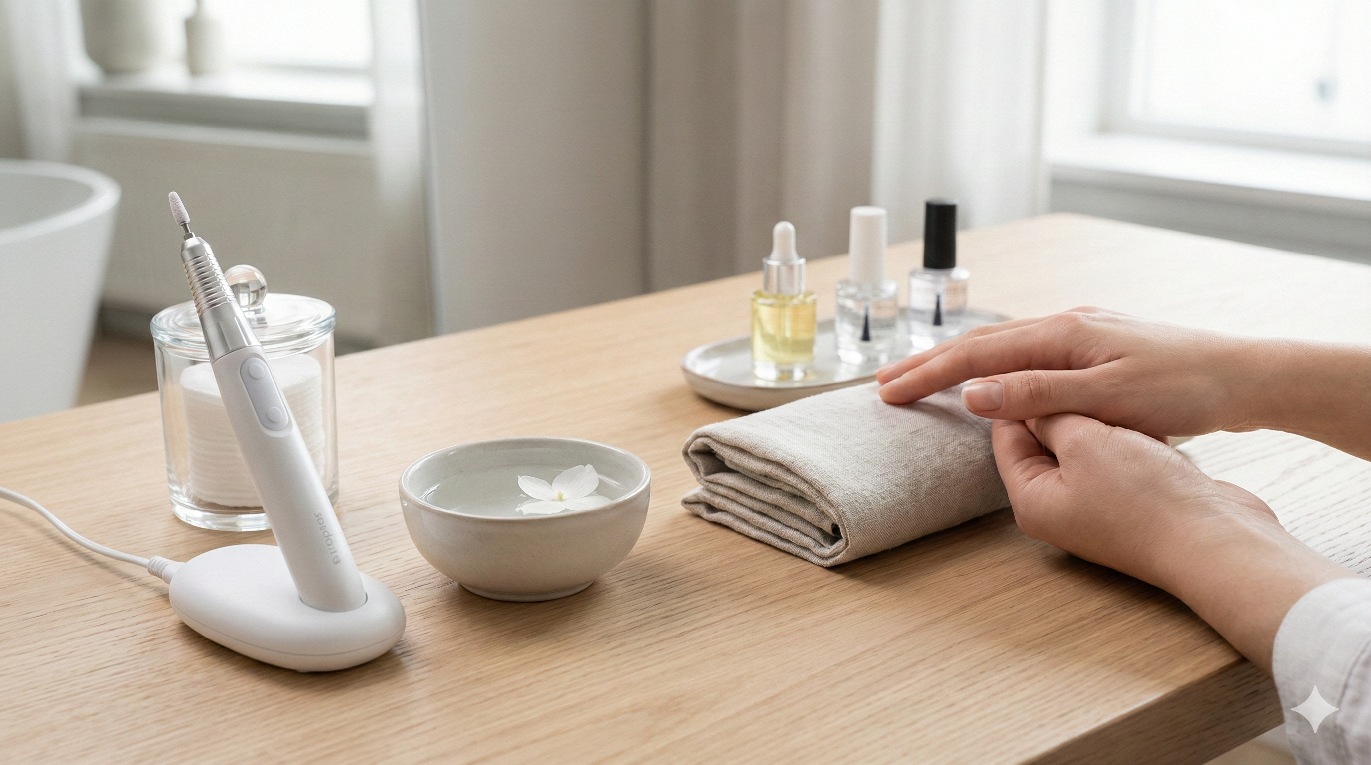 Professional nail care setup