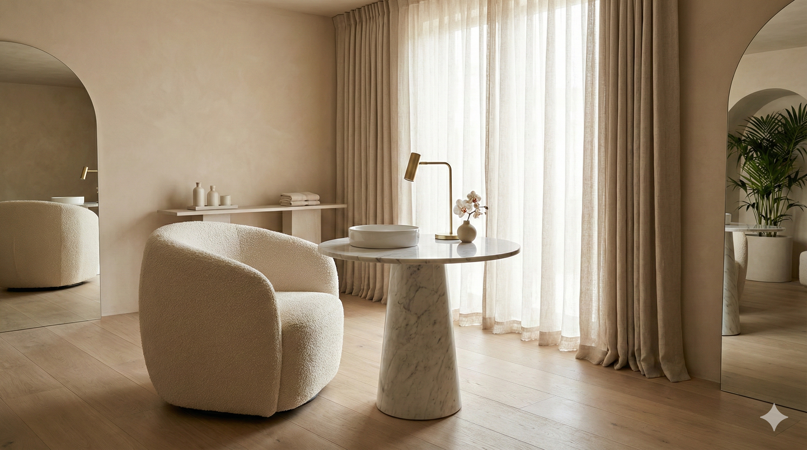 Luxury nail treatment space